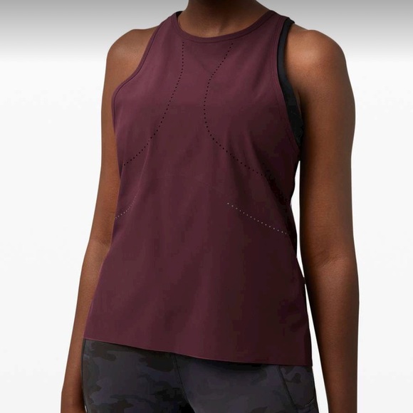 NWOT Lululemon find your pace tank in maroon size 8 - Picture 1 of 12